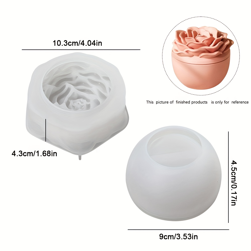花柄レジン用シリコンモールド、蓋付きシリコンキャンドルジャー - Candle Supplies Jars のレビューと価格