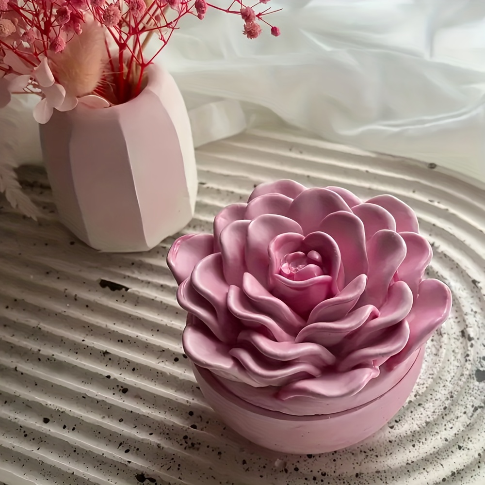 花柄レジン用シリコンモールド、蓋付きシリコンキャンドルジャー - Candle Supplies Jars のレビューと価格