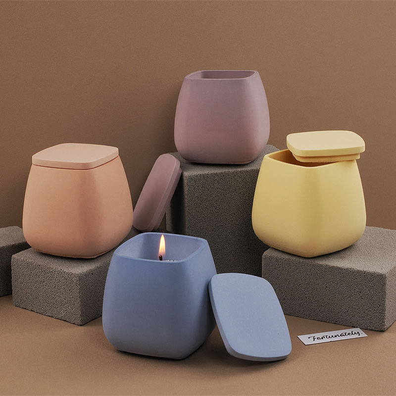 DIYエポキシセメント石膏シリコンモールド正方形キャンドルカ - Candle Supplies Jars のレビューと価格