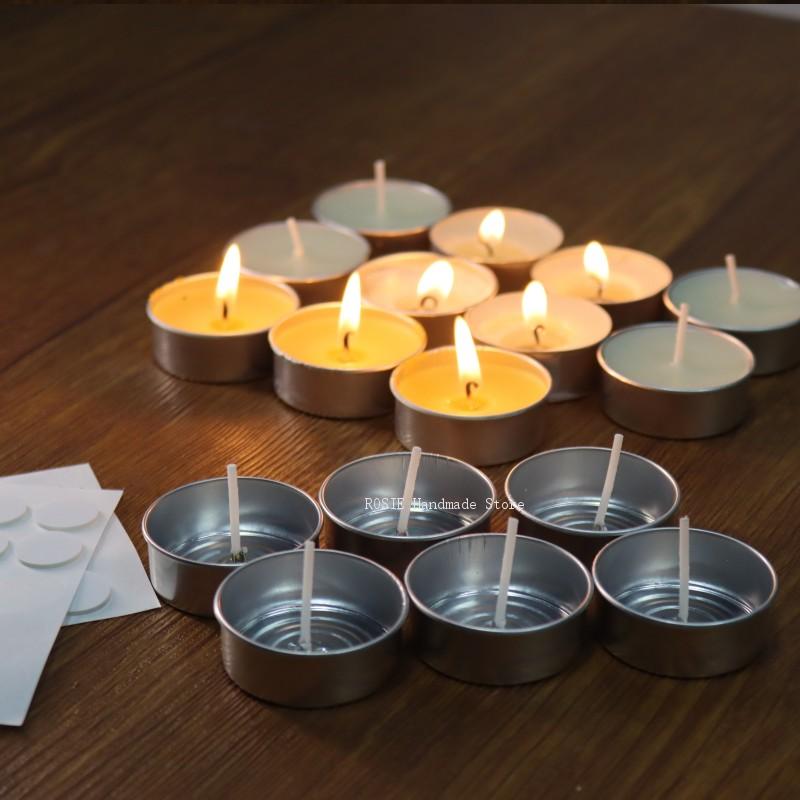 空のティーワックス丸型アルミボックス100ウィックステッカー - Candle Supplies Jars のレビューと価格
