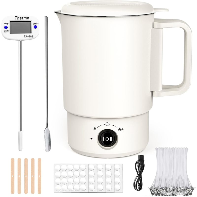 A47U 電気ワックス溶解ポットキット 温度計付き 800M - Candle Supplies Jars のレビューと価格