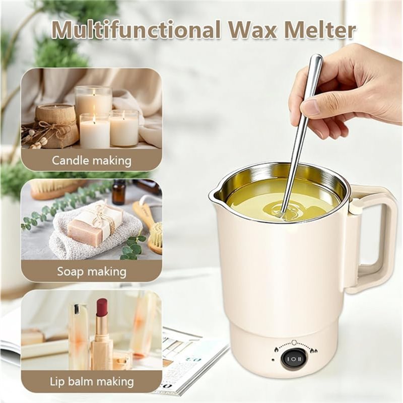 A47U 電気ワックス溶解ポットキット 温度計付き 800M - Candle Supplies Jars のレビューと価格