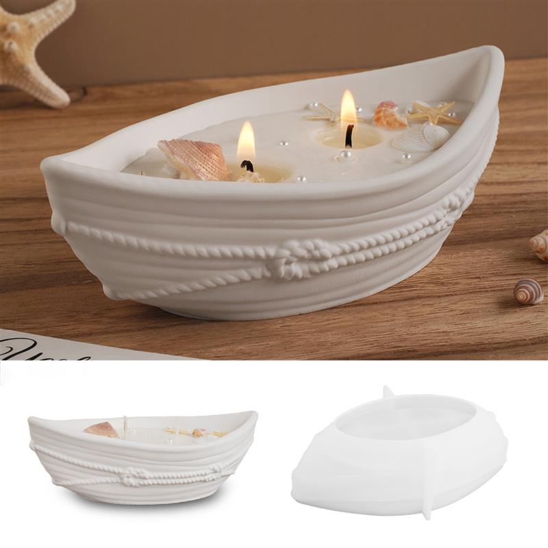 シリコン製キャンドル容器型、麻縄模様の楕円形ボウル型ボートジ - Candle Supplies Jars のレビューと価格