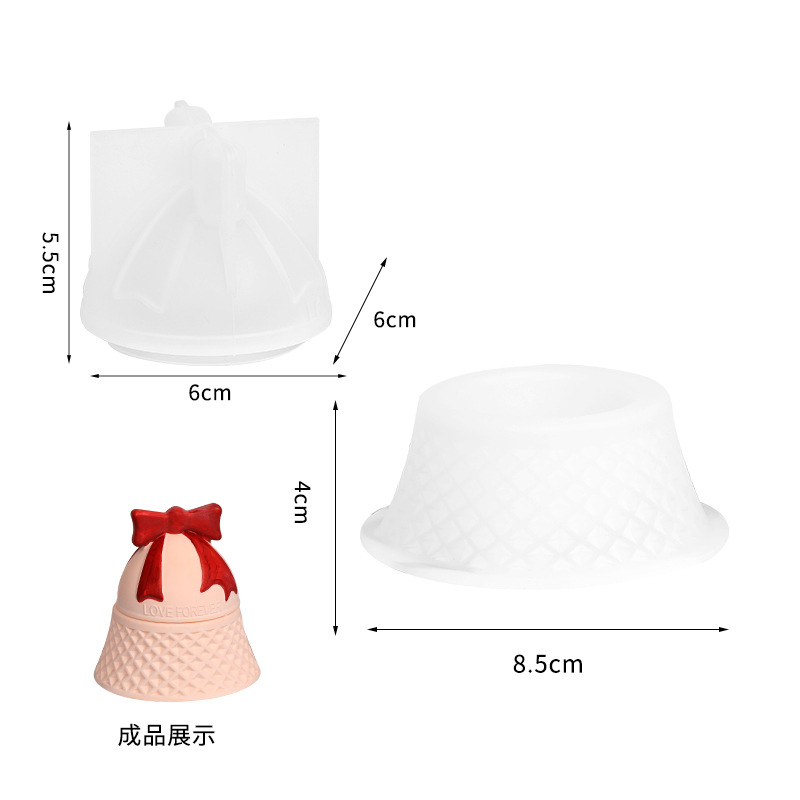 クリスマスベル型シリコンモールドアロマセラピー用石膏キャンド - Candle Supplies Jars のレビューと価格