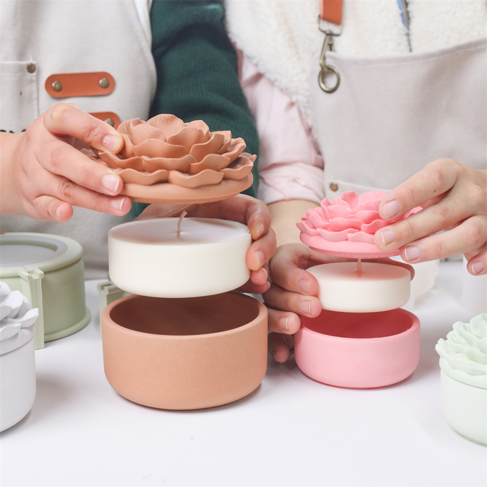 ニコール椿キャンドルジャージェスモナイトシリコーン型再利用可 - Candle Supplies Jars のレビューと価格