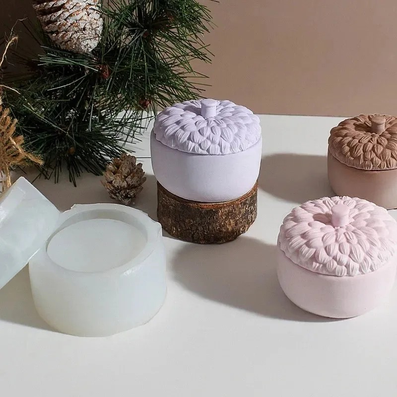 クリスマス松ぼっくり型シリコンモールド、キャンドルカップ収納 - Candle Supplies Jars のレビューと価格