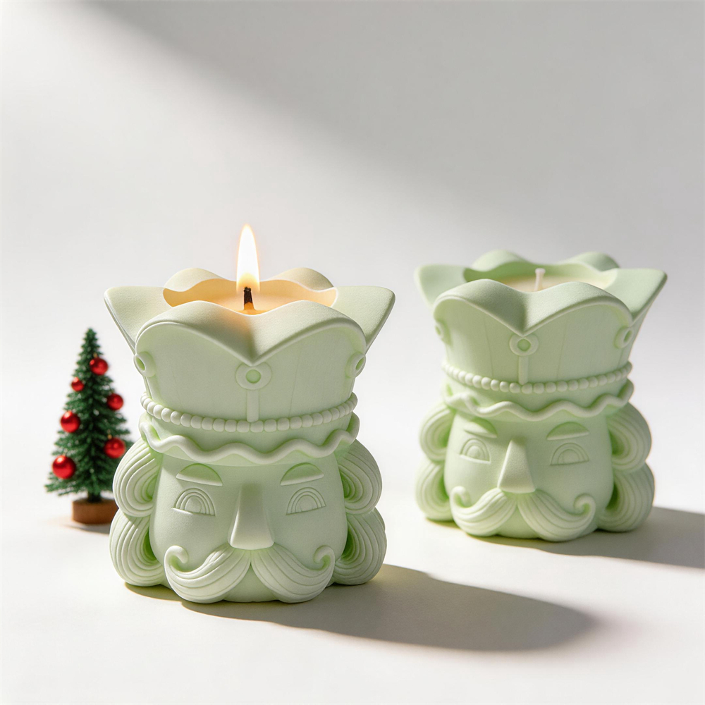クリスマスくるみ割り人形像キャンドルシリコンモールドワックス - Candle Supplies Jars のレビューと価格