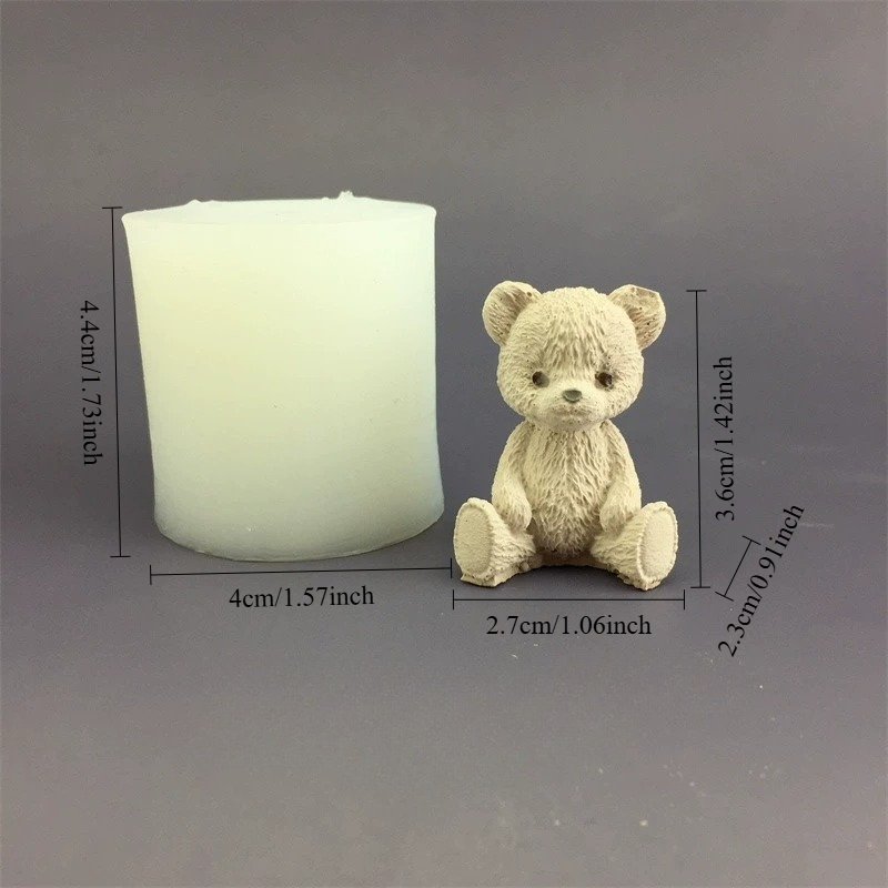 かわいいクマの蜂蜜瓶シリコンキャンドルモールドキューブモール - Candle Supplies Jars のレビューと価格